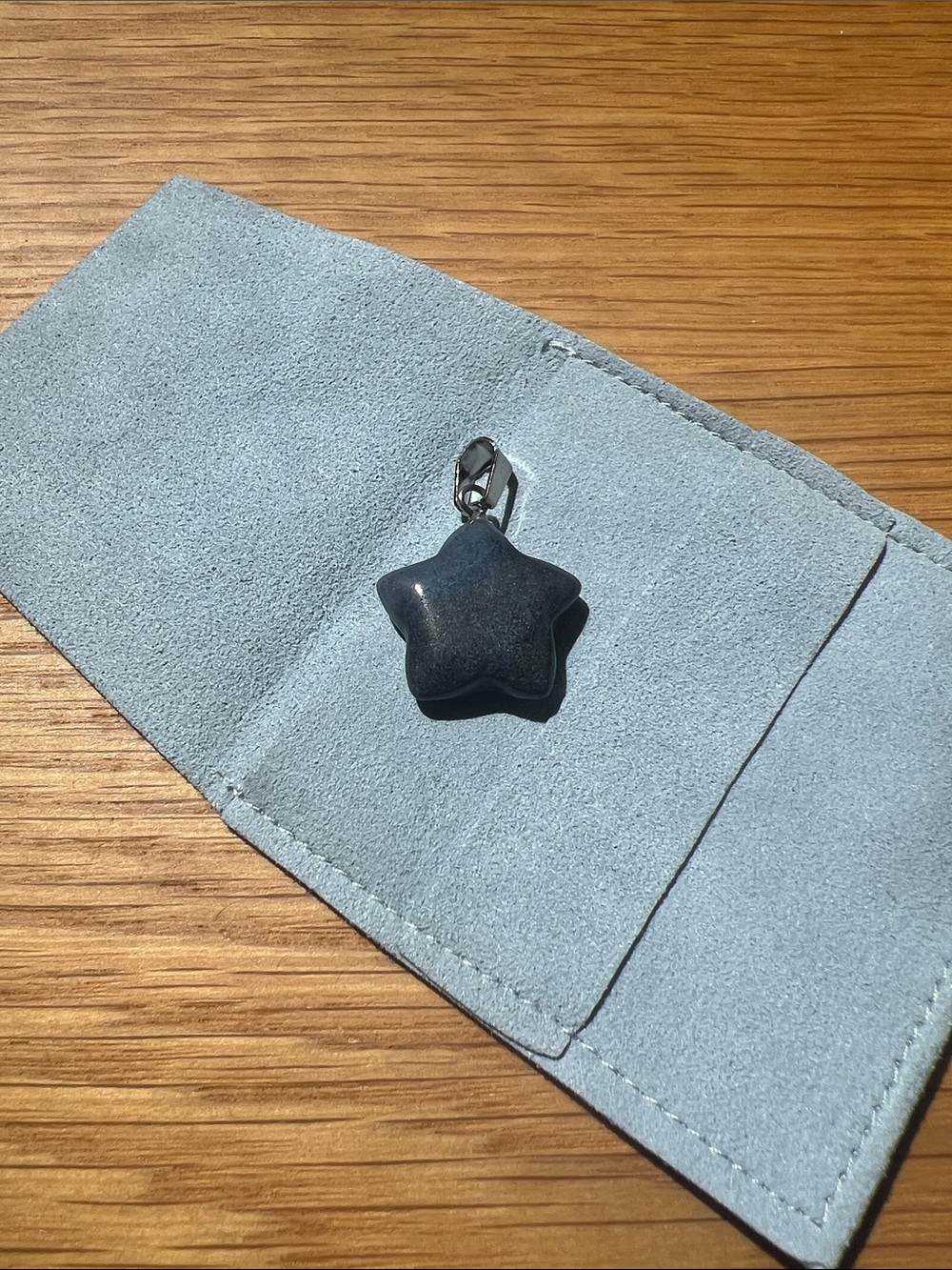 Blue Gemstone Star Pendant Charm